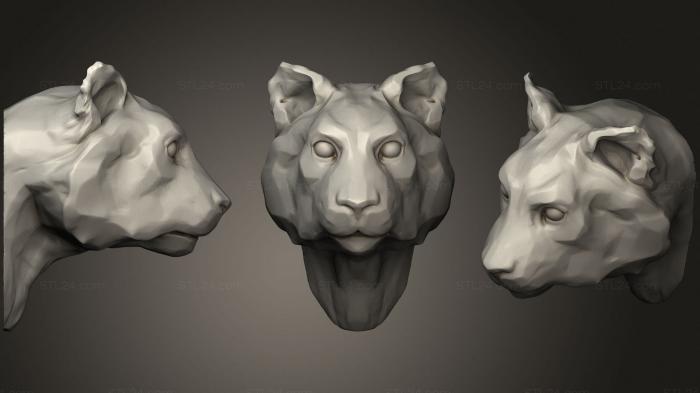 Masks and muzzles of animals (Tiger 59, MSKJ_0379) 3D models for cnc